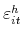  % \varepsilon _{it}^{h}