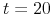  t=20