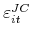  % \varepsilon _{it}^{JC}