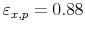  \varepsilon_{x,p}=0.88