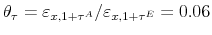  \theta_{\tau}=\varepsilon _{x,1+\tau^{A}}/\varepsilon_{x,1+\tau^{E}}=0.06