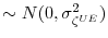  \sim N(0,\sigma_{\zeta^{UE}}^{2})
