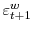  \varepsilon_{t+1}^{w}