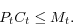 \begin{displaymath} P_t C_t \le M_t . \end{displaymath}
