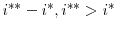  i^{\ast\ast}-i^{\ast},i^{\ast\ast}>i^{\ast}
