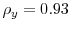  \rho_{y}=0.93