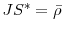  JS^{\ast} =\bar{\rho}