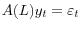A(L)y_t =\varepsilon _t 