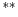  ^{**}