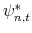  \psi_{n,t}^{\ast}