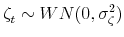  \zeta_{t}^{{}}\sim WN(0,\sigma_{\zeta}^{2})