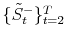  \{\tilde{S}_{t}^{-}\}_{t=2}^{T}