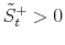  \tilde{S}_{t}^{+}>0