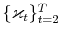  \{\varkappa_{t}\}_{t=2}^{T}