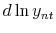  d\ln y_{nt}