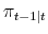  \pi_{t-1\vert t}