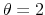  \theta =2