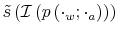  \tilde{s}\left( \mathcal{I}\left( p\left( \cdot_{w};\cdot_{a}\right) \right) \right) 