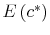  E\left( c^{\ast}\right) 