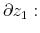  \partial z_{1}: