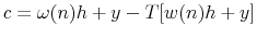 \displaystyle c = \omega(n)h + y - T[w(n)h+y]