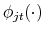  \phi_{jt}(\cdot)