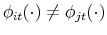 \phi_{it}(\cdot) \neq \phi_{jt}(\cdot)