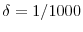  \delta=1/1000