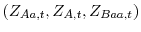  (Z_{Aa,t},Z_{A,t},Z_{Baa,t})