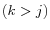  (k > j)
