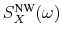\ensuremath{S_X^\text{NW}\xspace}(\omega)