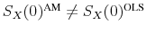 \ensuremath{S_X(0)^\text{AM}\xspace}\neq\ensuremath{S_X(0)^\text{OLS}\xspace}