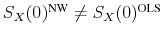 \ensuremath{S_X(0)^\text{NW}\xspace}\neq\ensuremath{S_X(0)^\text{OLS}\xspace}