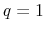 q=1