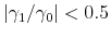 \vert\gamma_1/\gamma_0\vert<0.5