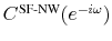 \ensuremath{C^\text{SF-NW}\xspace}(e^{-i\omega})