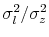\sigma_l^2 / \sigma_z^2