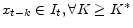  x_{t-k} \in I_t, \forall K \ge K^\ast\\ 