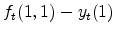  f_t(1,1)-y_t(1)