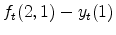 f_t(2,1)-y_t(1)