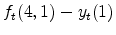  f_t(4,1)-y_t(1)