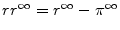  rr^{\infty}=r^{\infty}-\pi^{\infty}