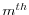 m^{th}