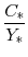 \displaystyle \frac{C_{\ast}}{Y_{\ast}}