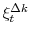 \xi^{\Delta k}_{t}