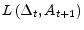 \displaystyle L\left(\Delta_{t},A_{t+1}\right)