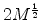  2M^{\frac{1}{2}}