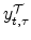  y^{\cal T}_{t,\tau}