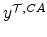 y^{\mathcal{T},CA}
