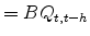 \displaystyle =B Q_{t,t-h}
